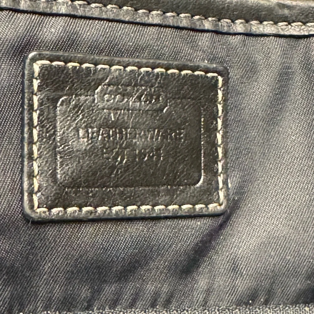 Coach Black Hampton Nylon Tote with Teal Accents - Picture 9 of 16